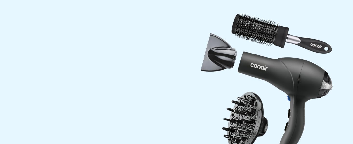 Hair dryer with components