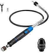 SALIGTEKH Flexible shaft Rotary Tool Attachment, Keyless Chuck 1/32” (0.8mm) to 1/8” (3.2mm),36” ...