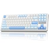 AULA F87 Wireless Mechanical Keyboard,75% TKL Custom Hot Swappable Keyboard,Gasket Mount Gaming K...