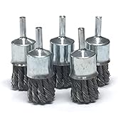 Benchmark Abrasives 1" Knot Wire End Brush for Aluminum, Concrete, Metal Coarse Carbon Steel Wire...