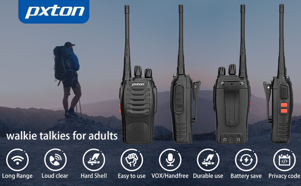 pxton walkie talkies for adults two way radios