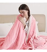 ESTINGO Heated Blanket Throw, Electric Throw Blanket with 5 Heating Levels &amp; 4 Hours Auto Off, So...