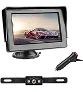 Backup Camera System for Car Truck, 4.3" HD Monitor + Reverse Rear Camera with Night Vision 110° ...
