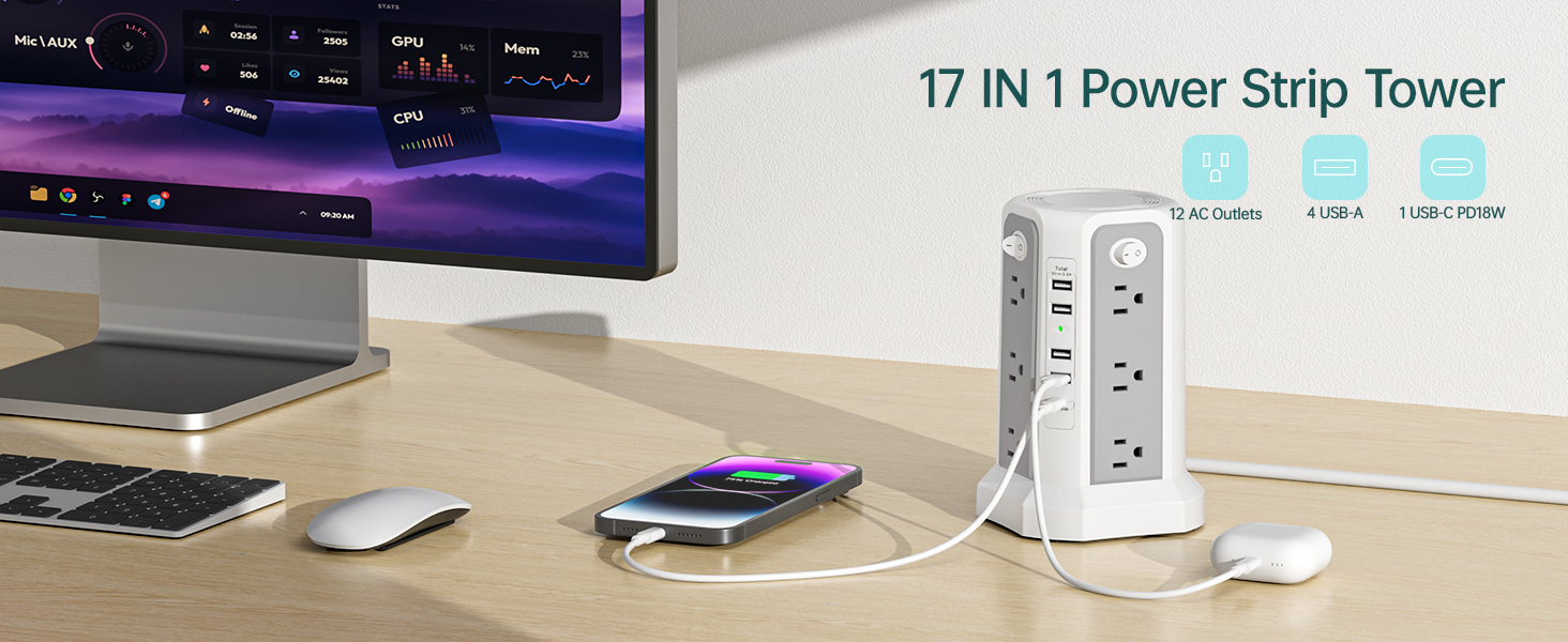 power strip tower