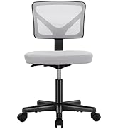 Sweetcrispy Office Computer Desk Chair, Ergonomic Low-Back Mesh Rolling Work Swivel Chairs with W...