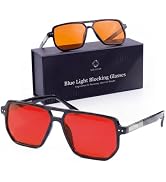 NOX SLEEP Light Protection System – Blue Light Blocking Glasses Bundle with Orange &amp; Red Lenses f...