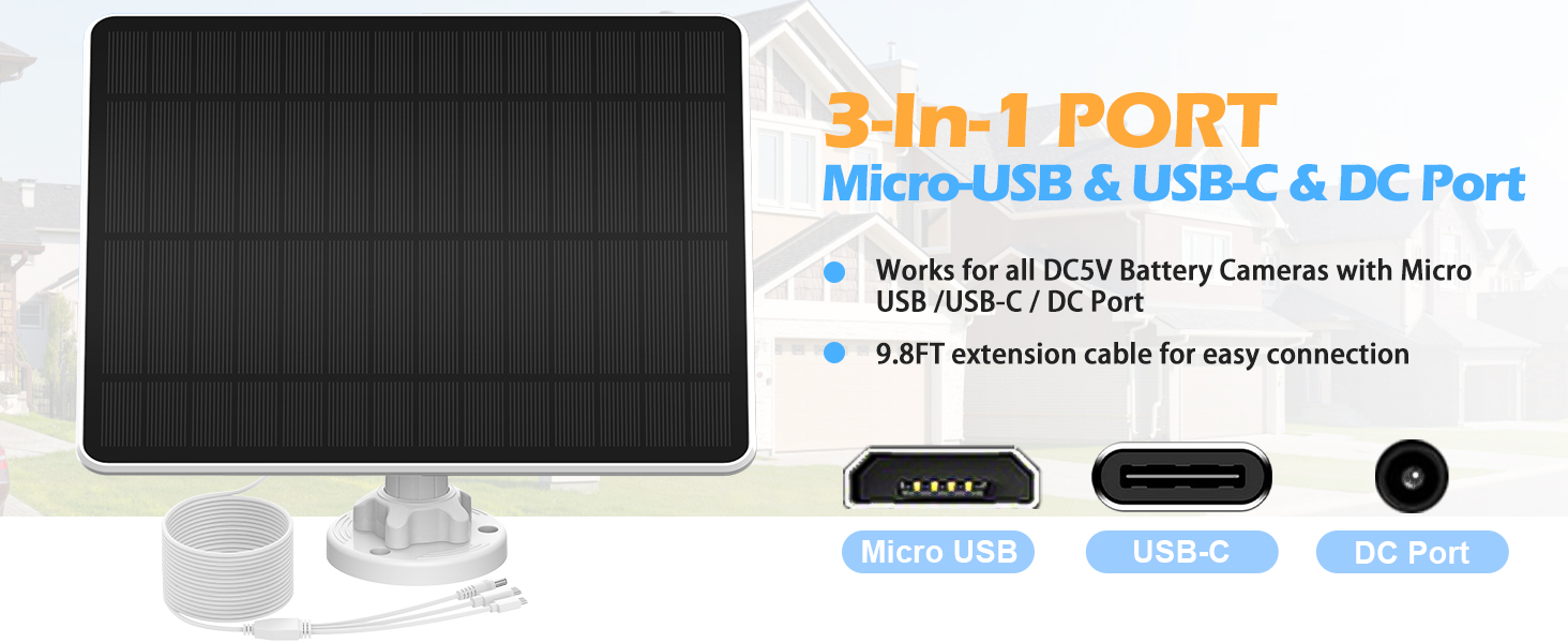 solar panel for camera