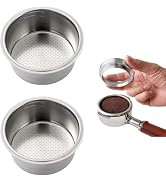 1 Pc Stainless Steel Coffee Filter, 51mm Pressurized Espresso Filter Basket for Portafilter Machi...