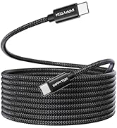 15FT USB C to USB C Cable 60W, [Premium Nylon Braided] Extra Long USBC to USBC Charger Cord 480Mb...