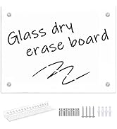 Glass Dry Erase White Board for Wall, Glass Whiteboard,11.8
