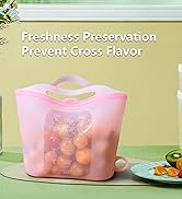 SXunacou Silicone Preservation Bag Microwave Steam Disinfection Bag Suitable for Traveling and Ho...