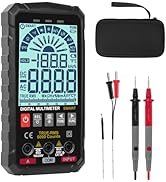 WGGE Digital Multimeter Voltmeter Smart Electrical Tester Measures Voltage Current Resistance Con...