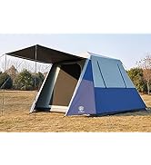 EVER ADVANCED Blackout 6 Person Camping Tent, Instant Cabin Tent for Family with Vestibule and La...
