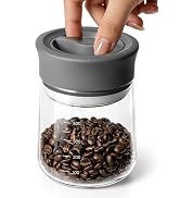 NUZEAK Airtight Coffee Bean Storage Container with Silicone Ring, Twist Seal Glass Storage Jars w...