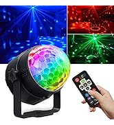 Disco Ball Light ,Happy Birthday Disco Party Decorations Lights, USB LED Mini Sound Activated DJ ...