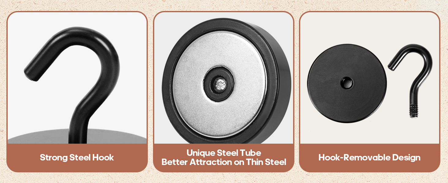 Details of neosmuk black magnetic hooks new design