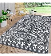 Pauwer Outdoor Rug Waterproof, 5'x7' Reversible Outdoor Plastic Straw Rug, Outdoor Patio Camping ...