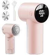 Rechargeable Fabric Shaver antime Electric Lint Remover Lint Shaver with Digital Display, Sweater...