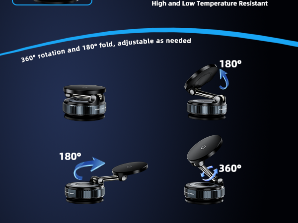360° rotation and 180° fold, adjustable as needed