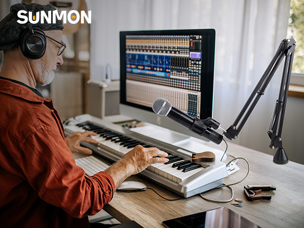 Wall Mount Metal Table Mounting Clamp Microphone Boom Arm Mic Stand