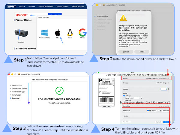 iDPRT Bluetooth Thermal Shipping Label Printer