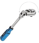 DISEN Ratchet Set, 1/2" Drive Flex-Head Ratchet, Blue