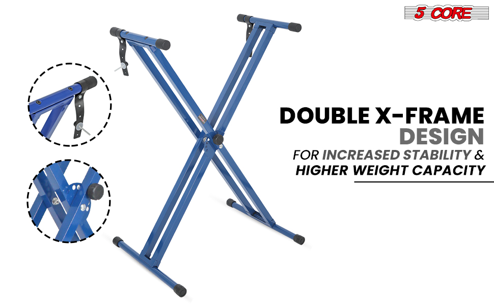 Keyboard Stand Single X Style 7 Adjustable Digital Electric Piano 61 76 88 Keys