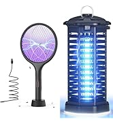 YISSVIC Electric Fly Swatter with Stand Plus Bug Zapper Outdoor Plug in