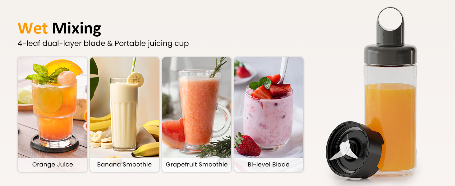 blenders for kitchen/portable blender/mini food processor/4-in-1 food chopper/food processor combo