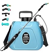 2 Gallon Battery Powered Weed &amp; Garden Sprayer, Electric Pump Sprayer with USB Handle, 5 Mist Noz...