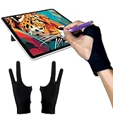 AmberVec Drawing Glove Right Left Hand, Palm Rejection Digital Art Glove [2 Pack]