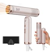 Quico Travel Hair Dryer with Dual Voltage, 120000 RPM Fast Drying Hair Dryers for Women with 500 ...