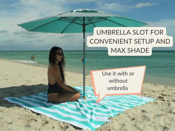 Umbrella slot for convenient shade