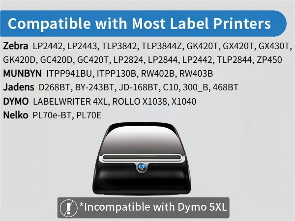 4x6 Compatible with most label printers