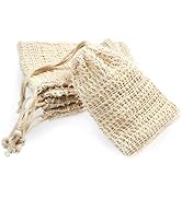 ZEPELOFFY Soap Bag,5 Packs Bar Soap Pouch,Sisal Soap Saver Bags Mesh for Exfoliating, Shower,Scru...