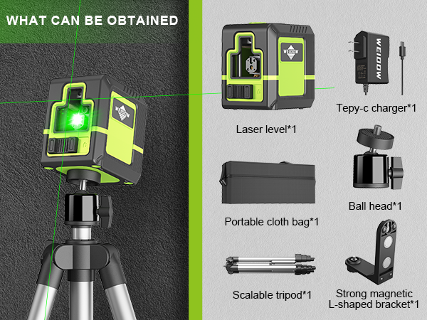 Laser level with tripod
