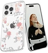XIZYO for iPhone 15 Pro Case, Floral Rose Cute Phone Case for Women Girls Aesthetic Pattern Print...