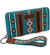 X Wrangler Wristlet Western Wallet Boho Aztec Credit Card Holder for Women