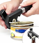 PrinChef safety Can Opener with Built-in Bottle Opener, Black