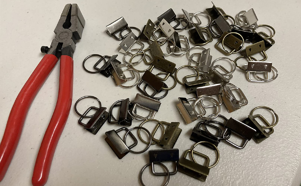Key Fob Hardware Set for Wristlet Keychain, Key Lanyard and Key Chain Making Hardware Supplies
