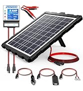 POWOXI-Upgraded-20W-Solar-Battery-Charger-Maintainer, External Smart 3-Stages PWM Charge Controll...