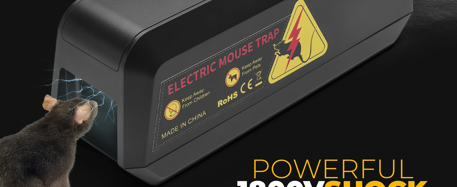 Humane Electronic Rodent Trap Zapper Electric Mouse Rat Squirrel Kill Pest Control Indoor Safe