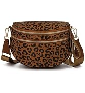 CEUTNIZ Leopard Purse,Leopard Print Bum Bags for Women Crossbody Spacious Waist Bag Fanny Packs C...