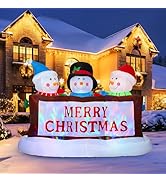 7FT Christmas Inflatables Christmas Yard Decorations With Led Lights, LUNSY Merry Christmas Sign ...