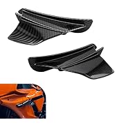 sdidzad 2 PCS Motorcycle Fairing Wings, Glossy Carbon Fiber Style Motorcycle Winglets, Self-Adhes...