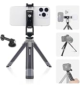 Mechrig Mini Camera Tripod Kit, All Aluminum Desk Tripod with 360° Phone Holder for DSLR/Action C...