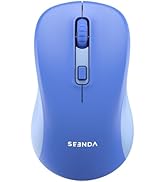 seenda Bluetooth Wireless Mouse, Bluetooth &amp; 2.4G USB Dual Mode, Quiet Clicks, Smooth Tracking, 3...