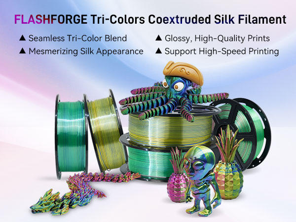 FLASHFORGE Tri-Colors Coextruded Silk Filament