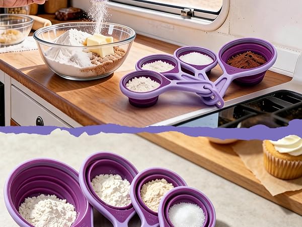 collapsible measuring cups and spoons set