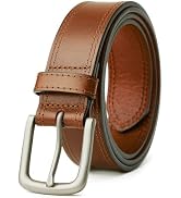 VATAN Men's Genuine Leather Casual Every Day Jeans Belts, Handmade Men Leather Belt with Gift Box